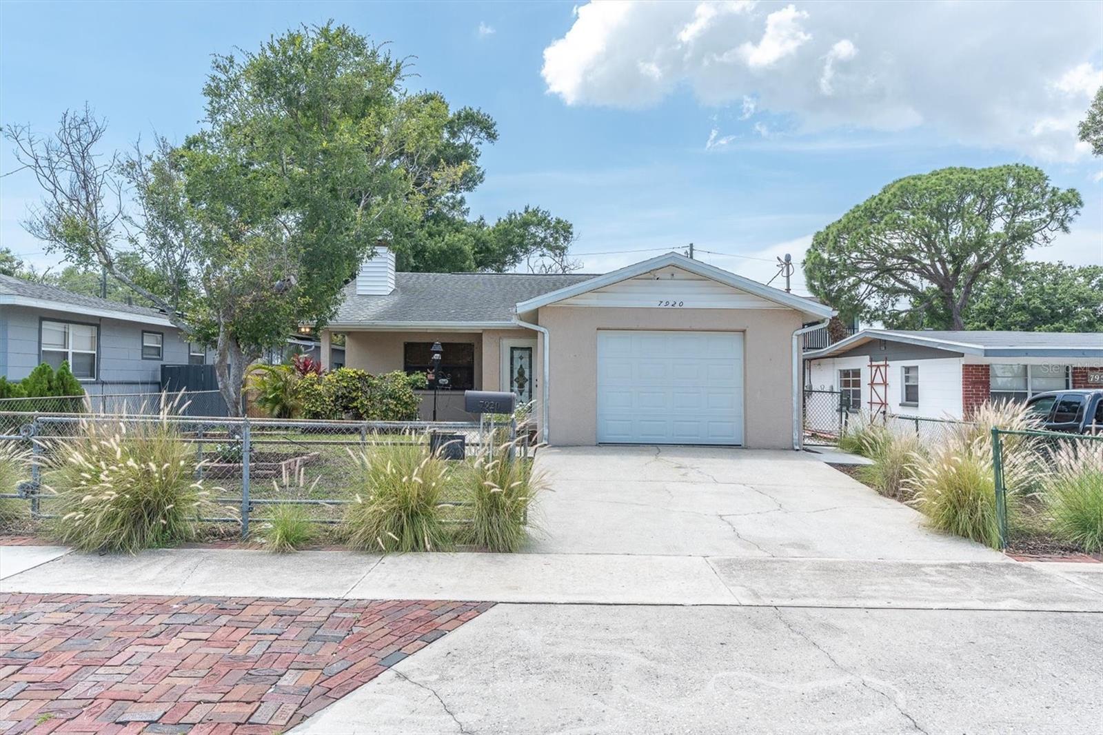 Charming block home with inviting curb appeal