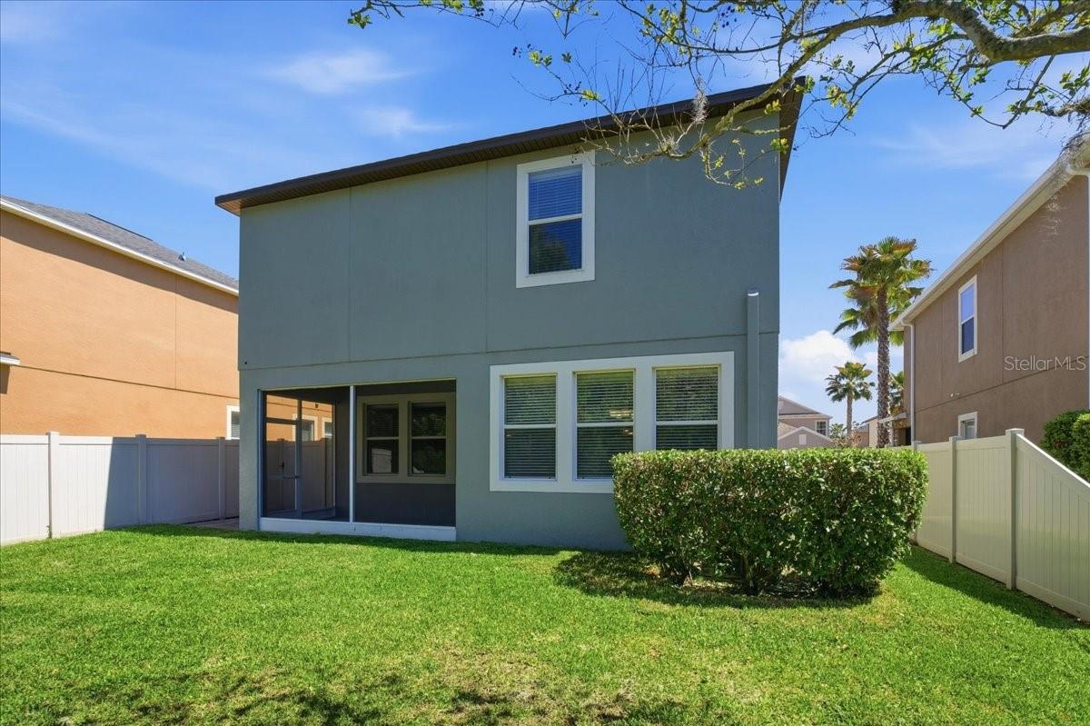 Fully fenced backyard