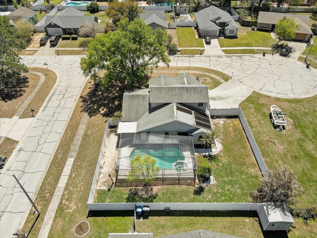 Quarter acre lot with extra yard space outside of fenced area