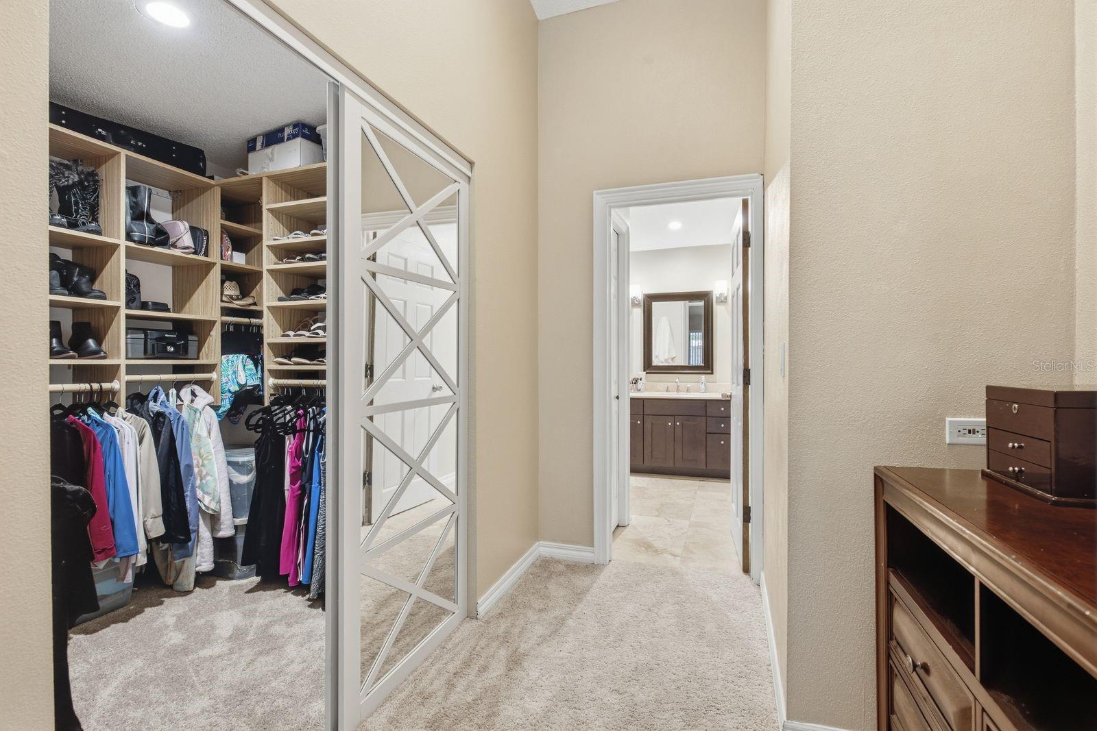 Custom Closet and Bathroom Hallway