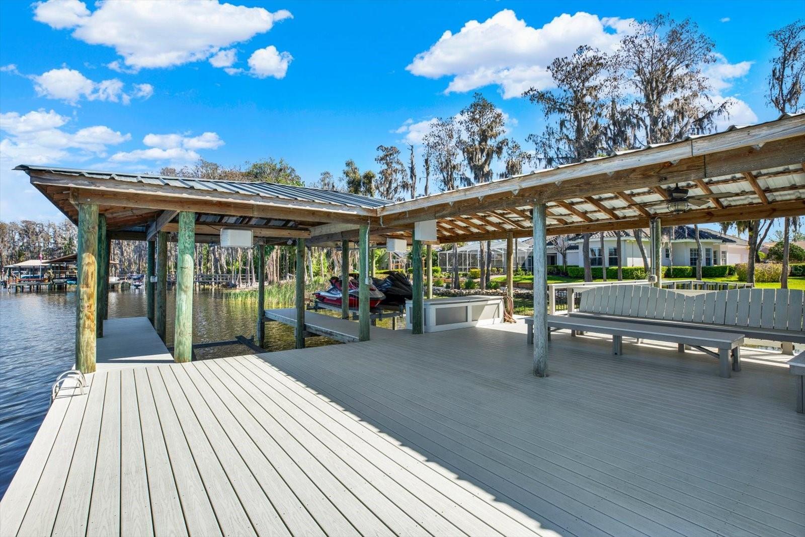 There are two separate lifts and a storage box for your toys and safety equipment.