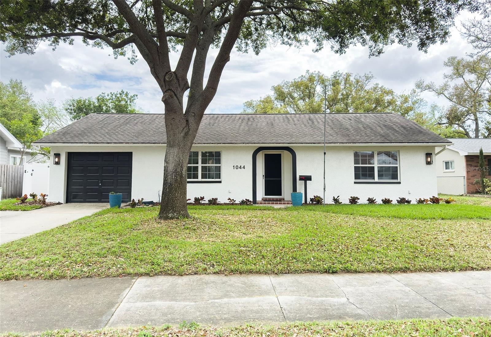 Driveway shaded from west afternoon sun