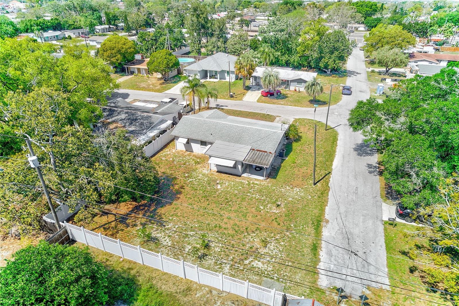 Aerial view of the home