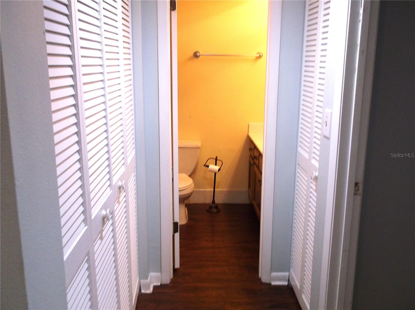 Hallway off Kitchen Left is Laundry area Right is 2nd Bedroom and Linen closet
