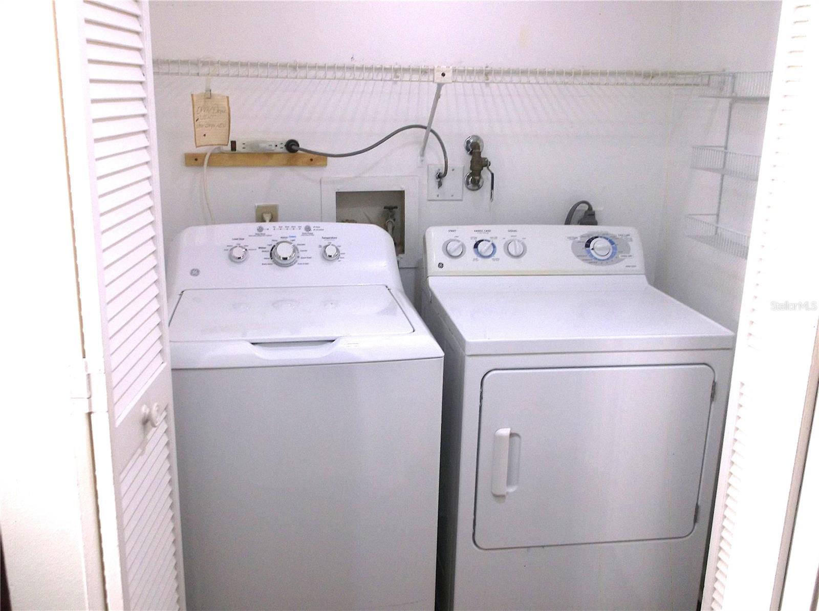 Washer and Dryer stay with unit