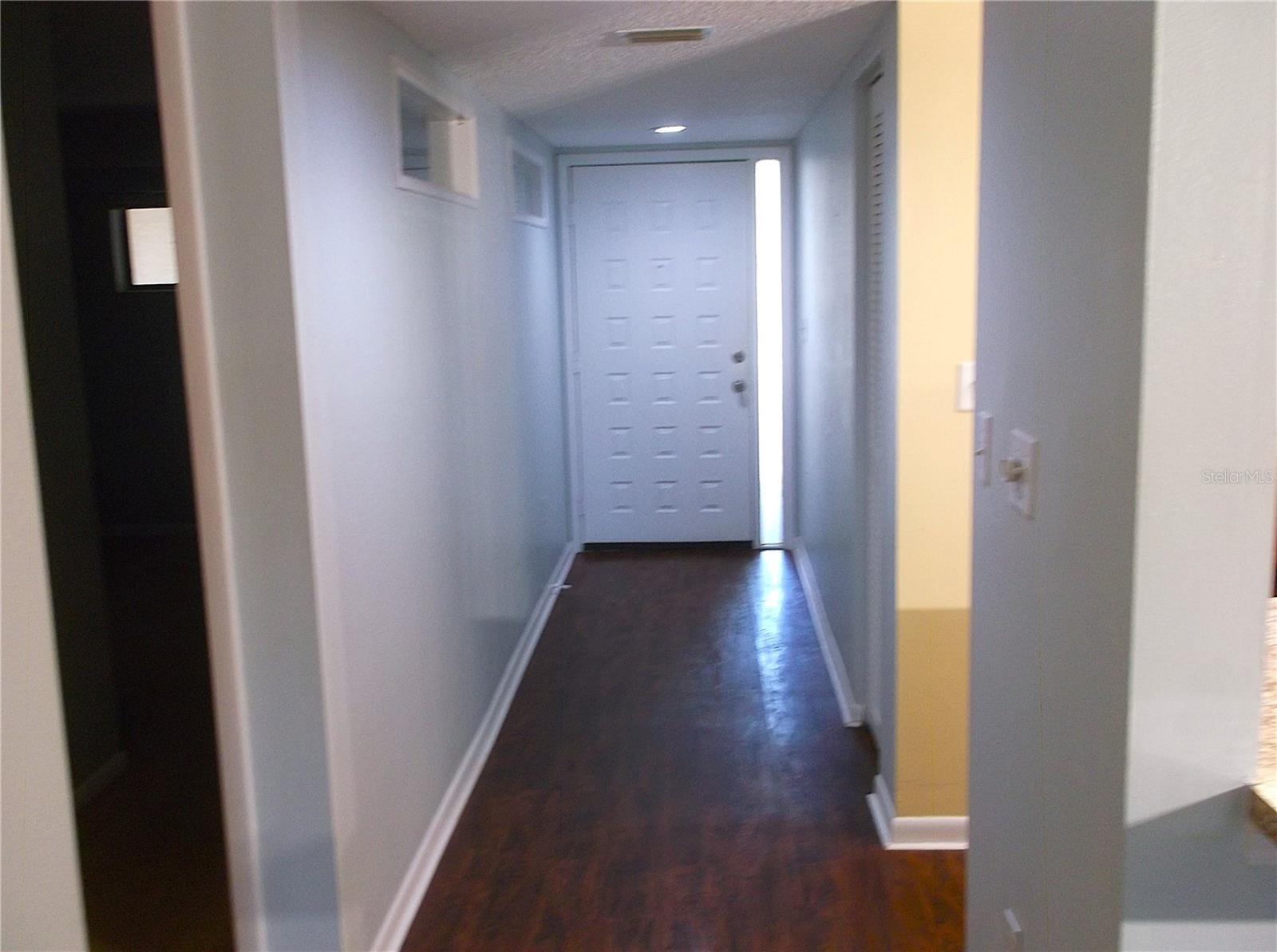 Entrance through front door