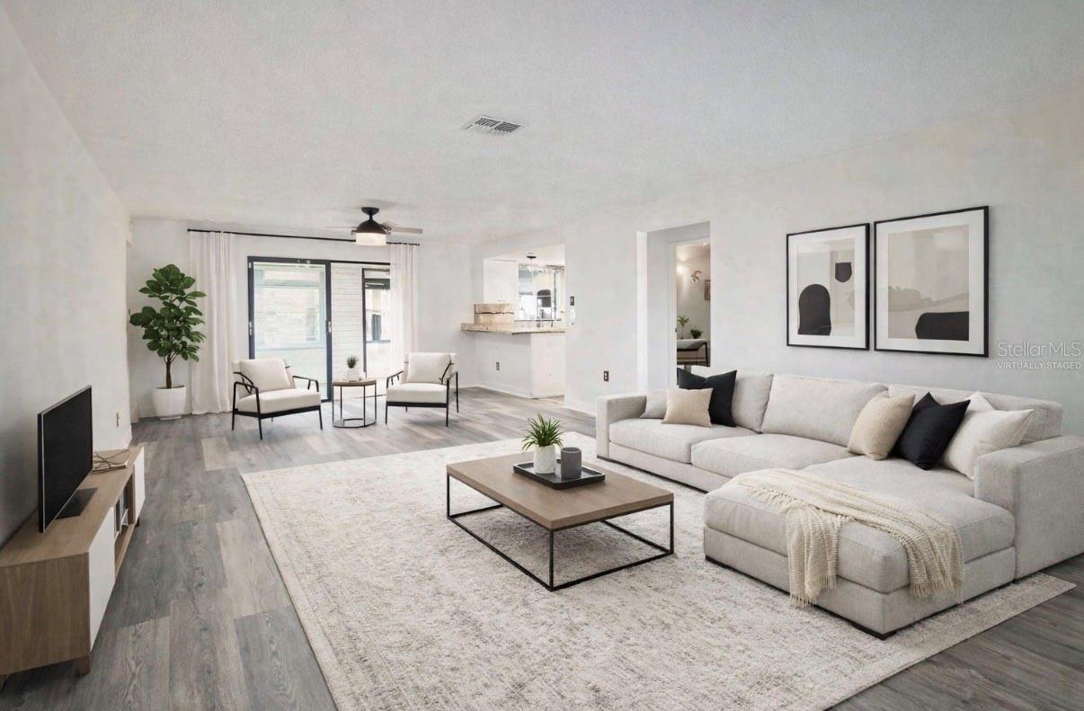 Virtually Staged Living room