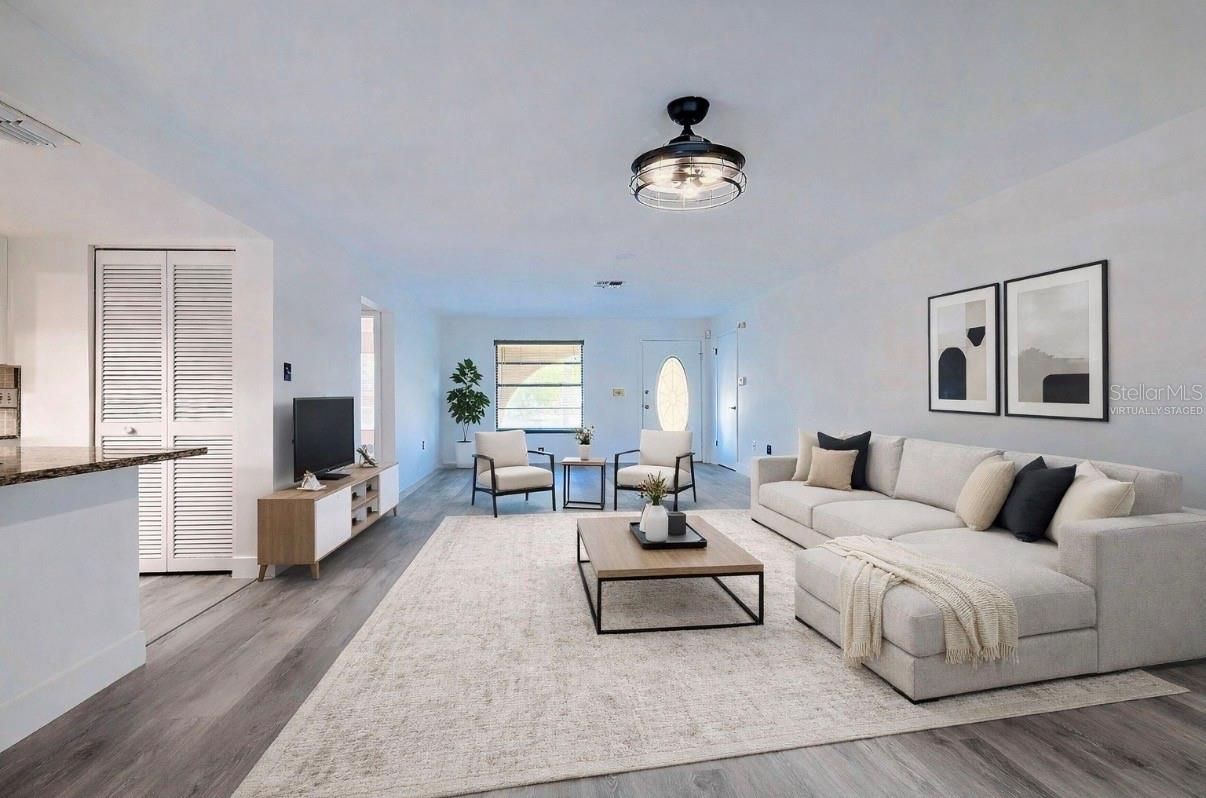 Virtually Staged Living Room