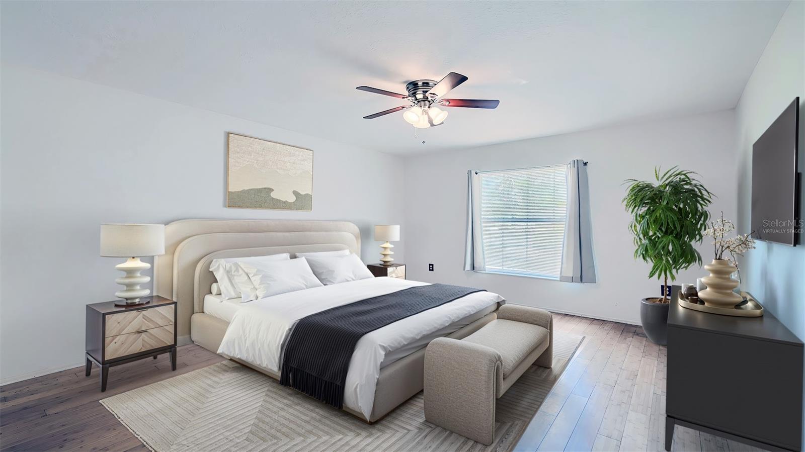 Virtually Staged guest bedroom