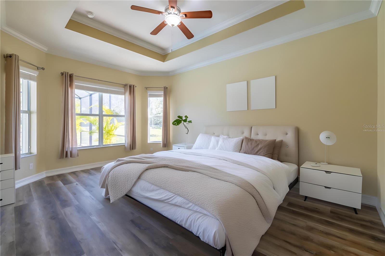 Virtually Staged Primary Bedroom