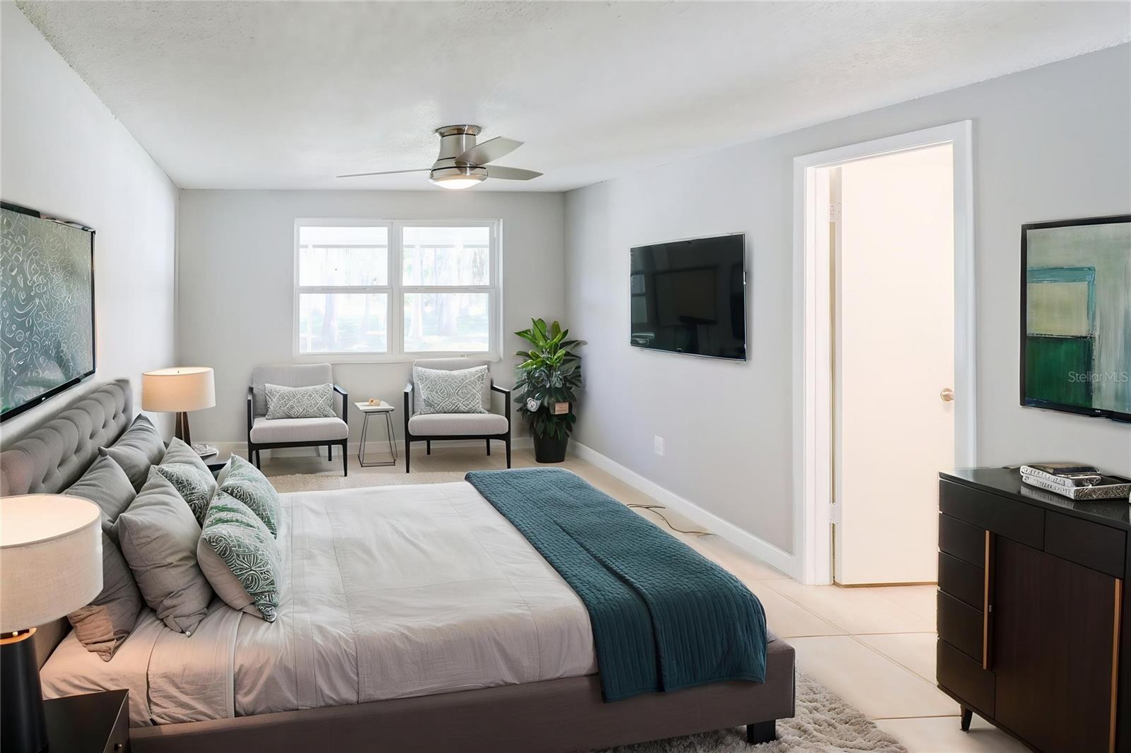 Primary Bedroom Staged