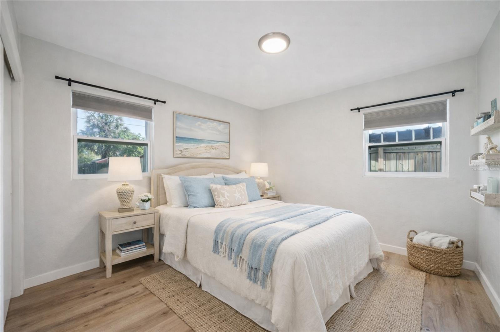 Virtually staged bedroom