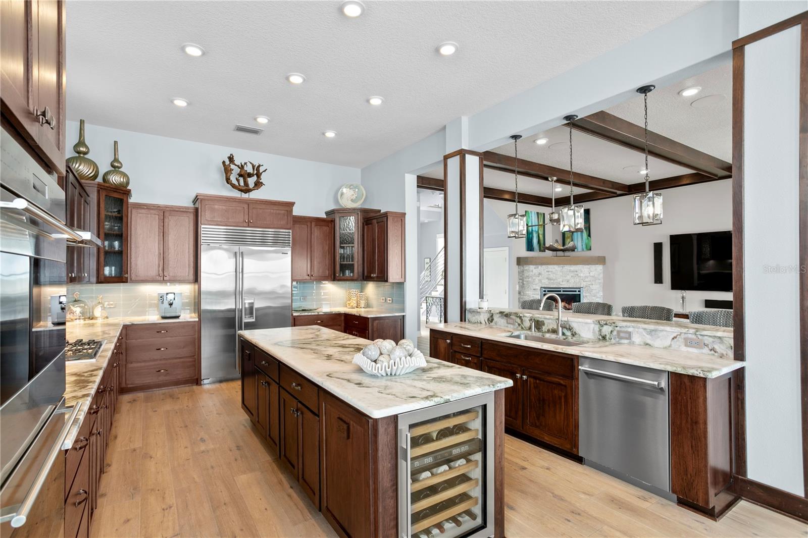 Opposite kitchen view toward great room