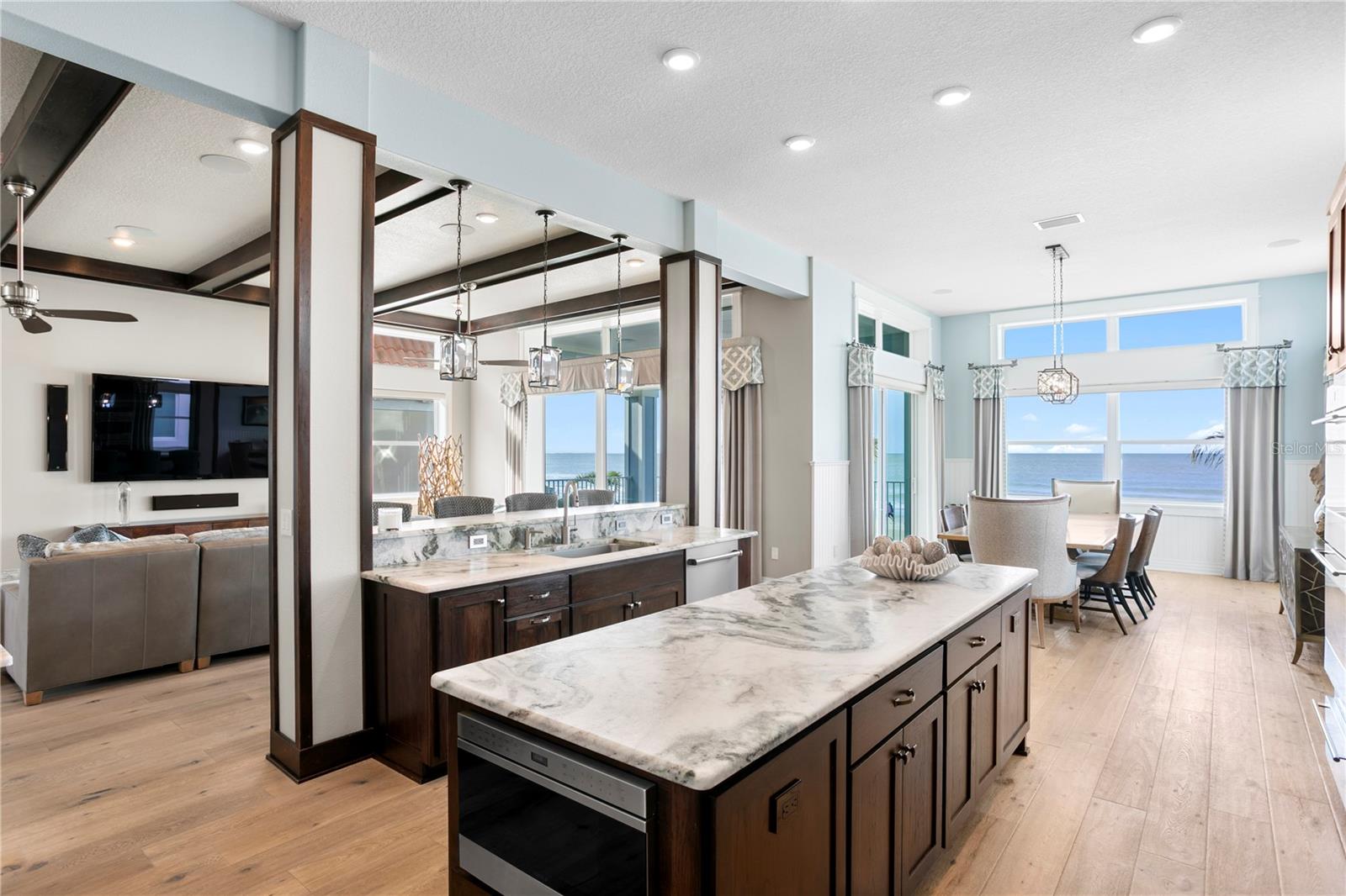 Notice all of the large windows and sliders to take advance of the view.