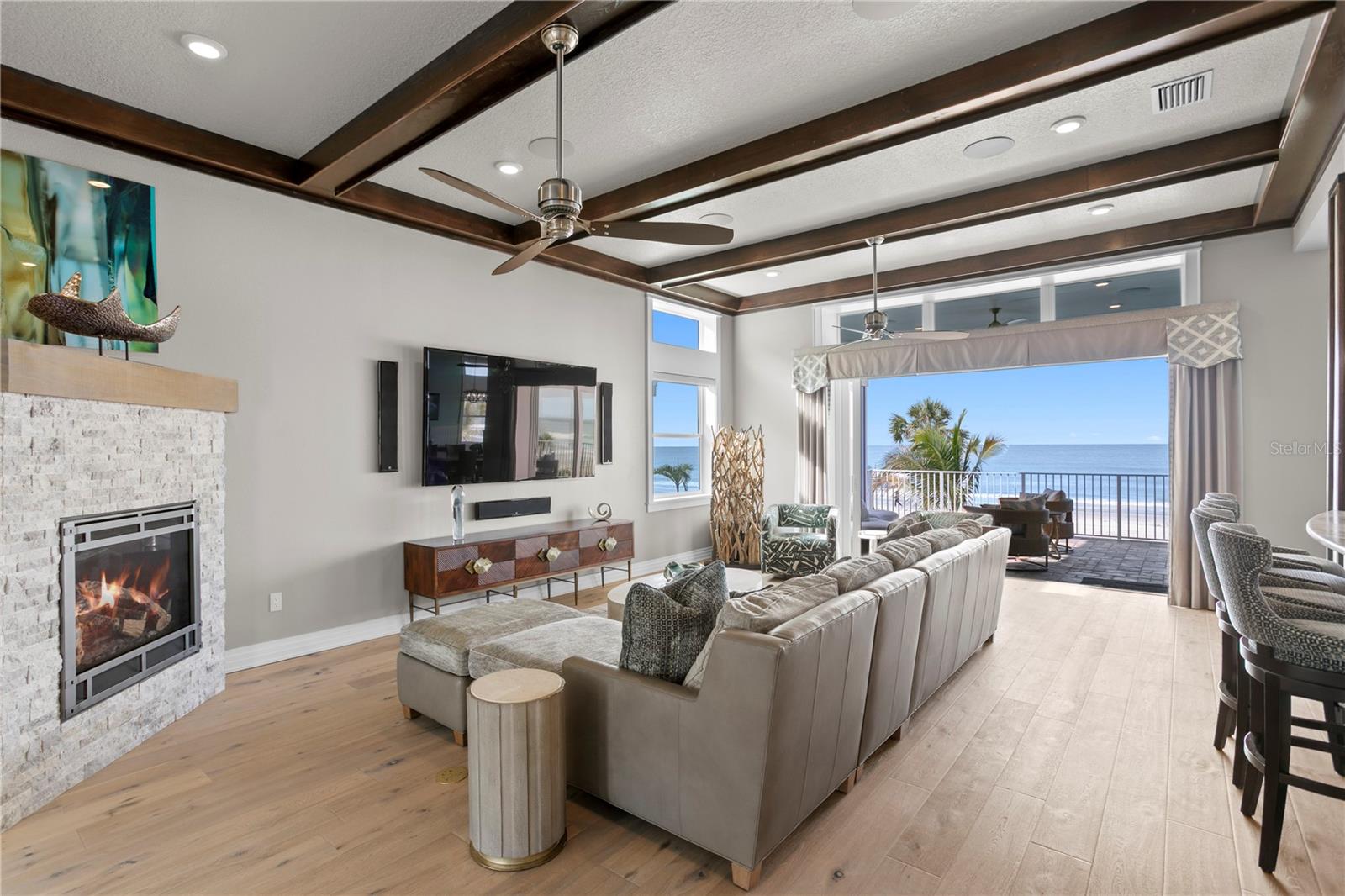 A finished elevator sweeps you from garage to the 2nd and 3rd levels of the home