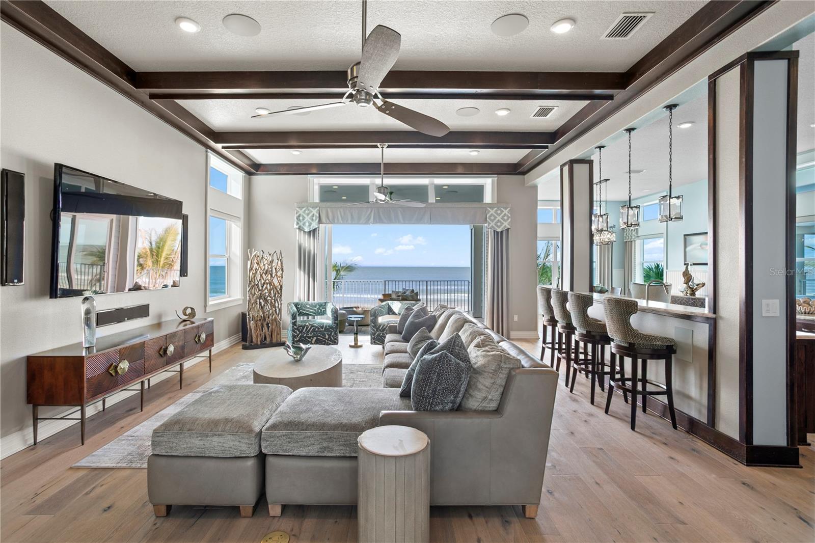 The living spaces are spacious, yet comfortable