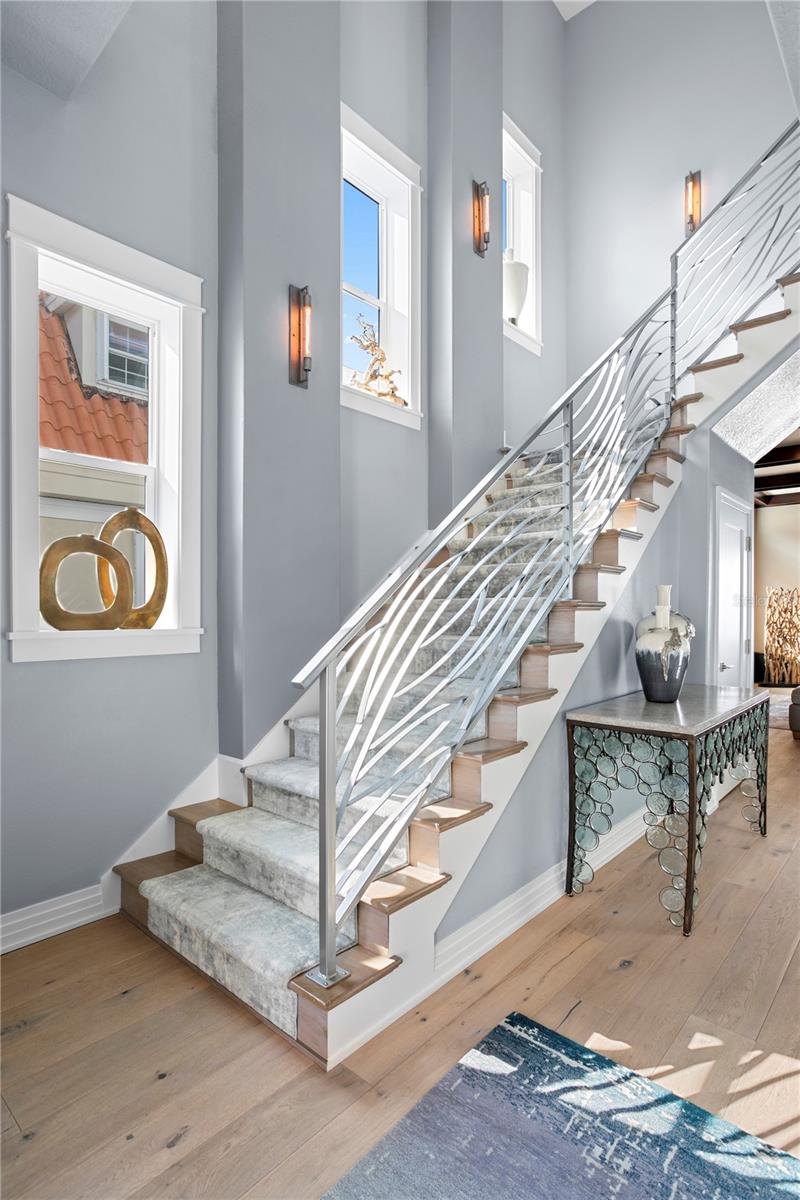 Finished ground level entrance from garage -- the details egin here.