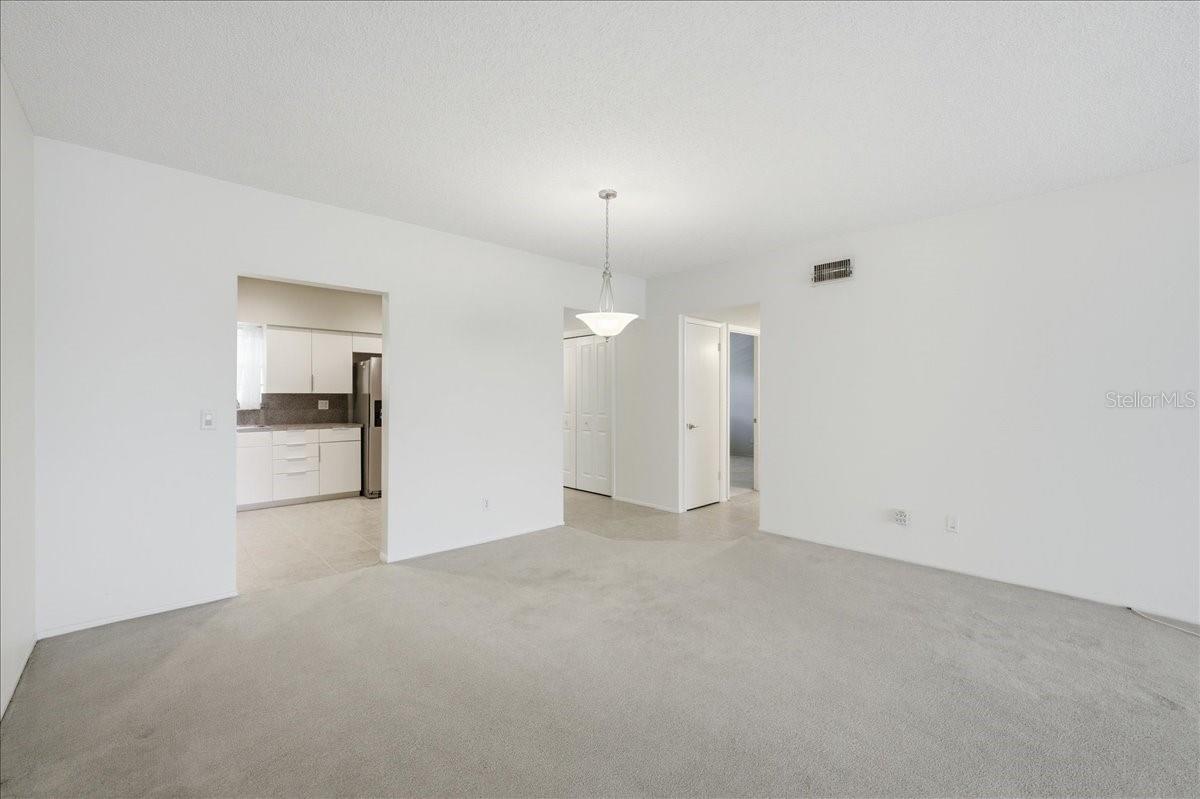 Dining area off kitchen and living room