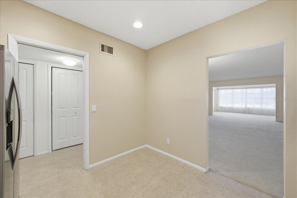 Kitchen looking toward dining area, living room and Florida room