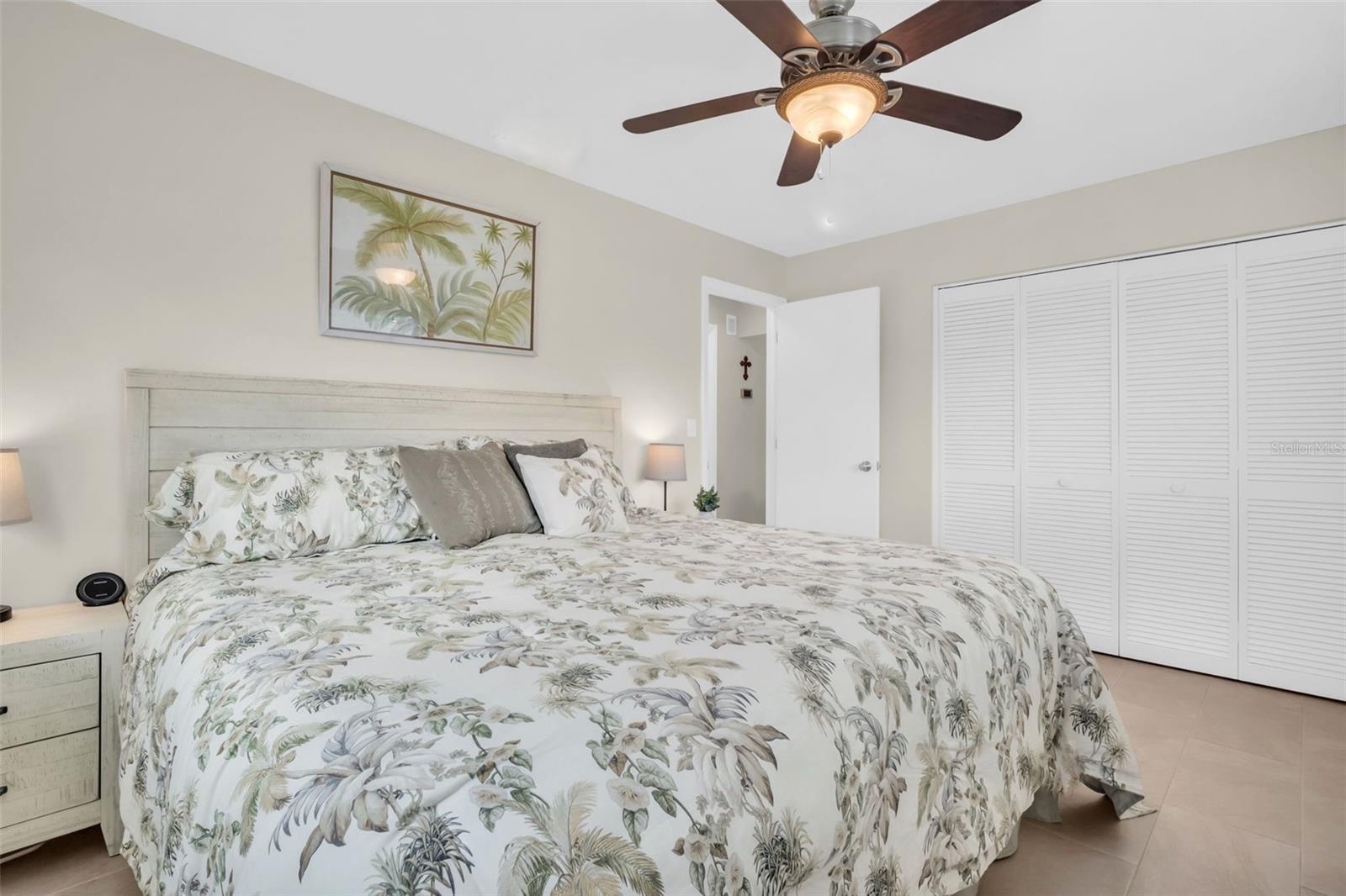 Nearly a full wall of convenient closet space~