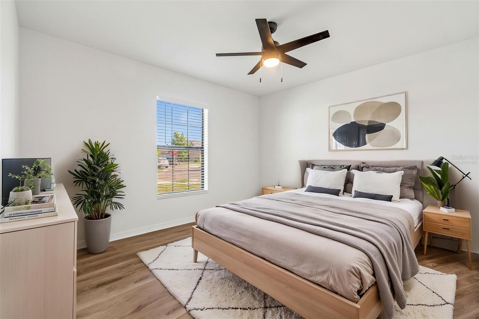 Virtually Staged Office as Bedroom