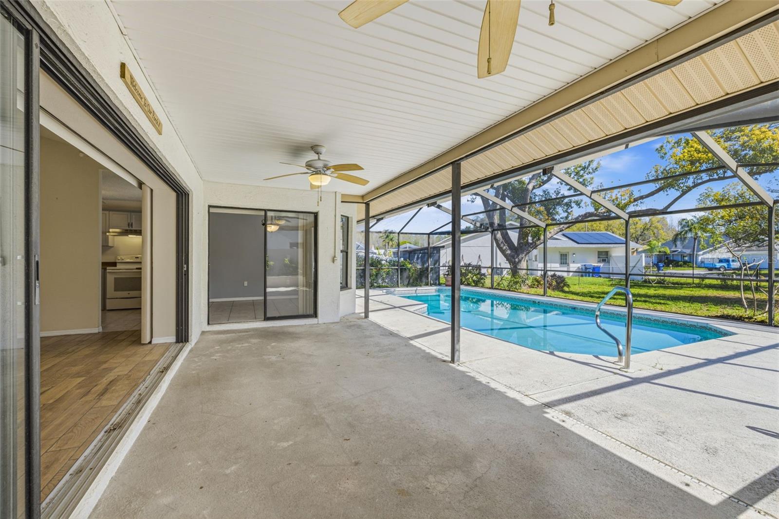 Expansive Covered Lanai for dining Al Fresco