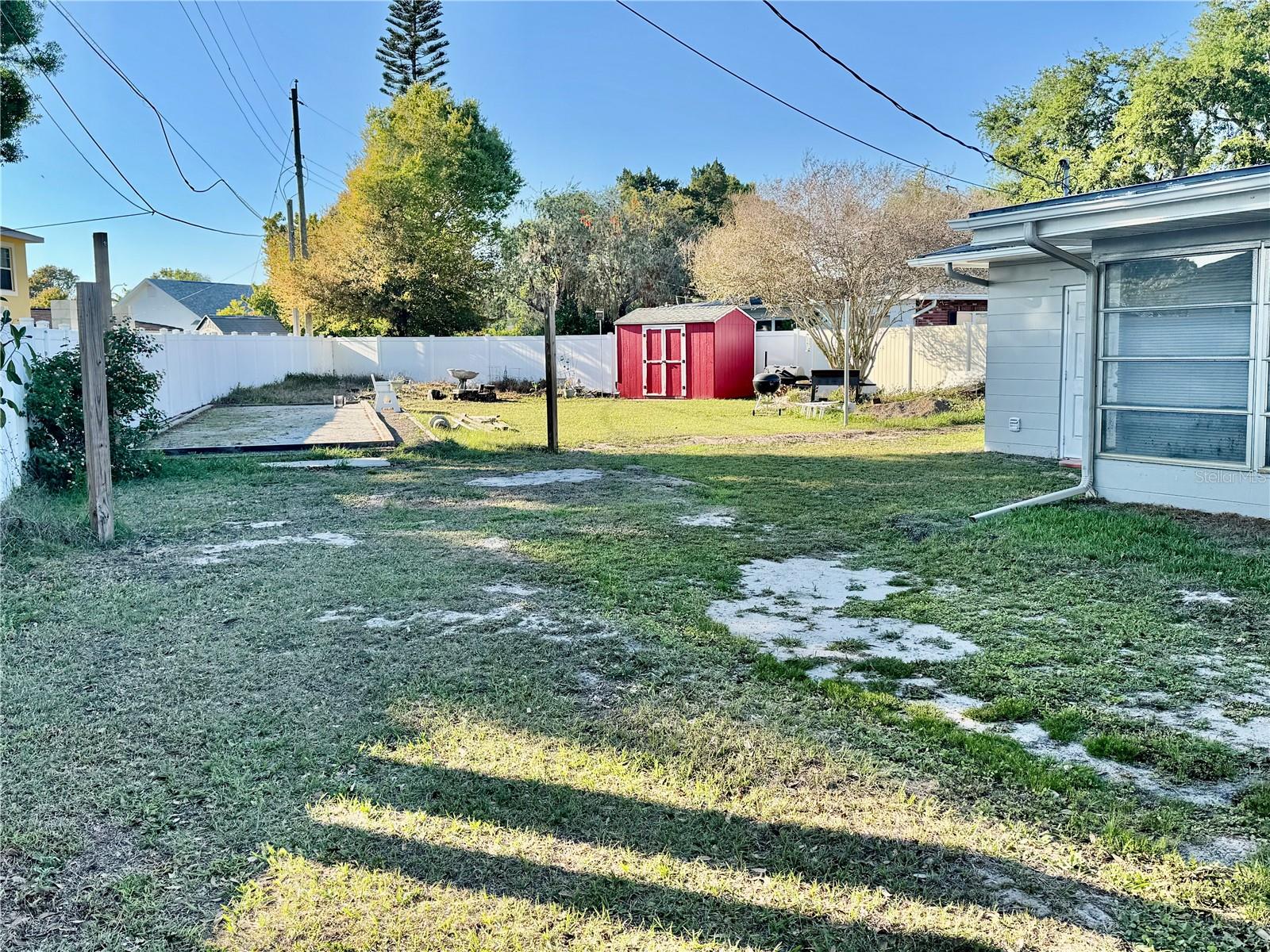 Southwest corner of the property