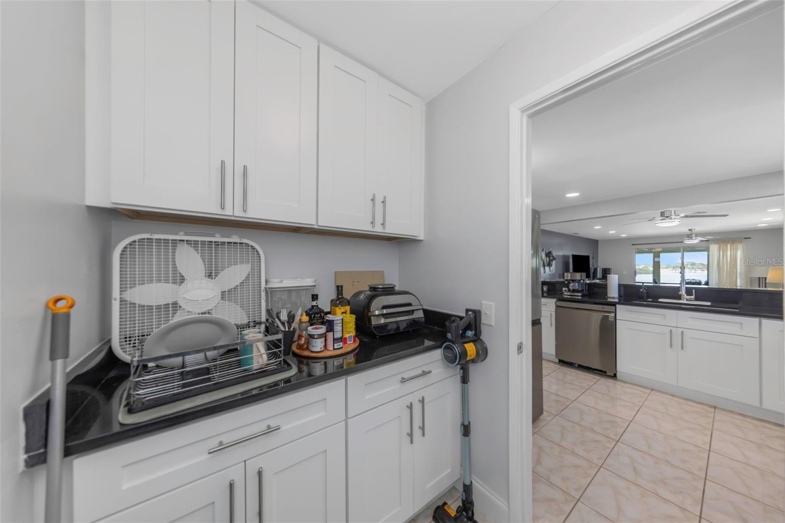 Closet pantry in kitchen.