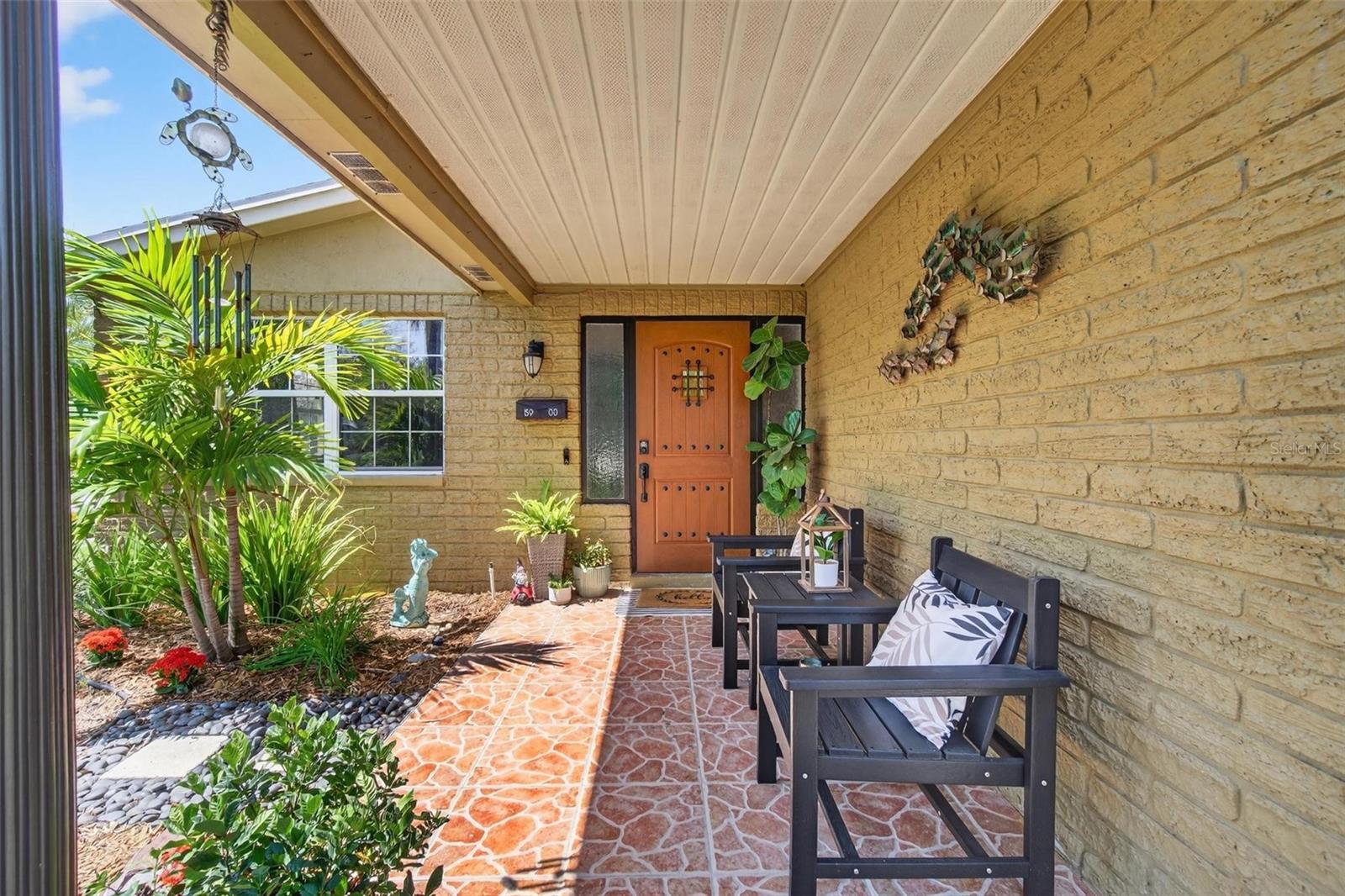 Inviting front porch