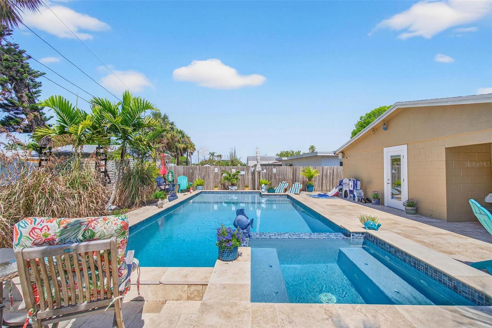 Large Heated Saltwater Pool and Spa