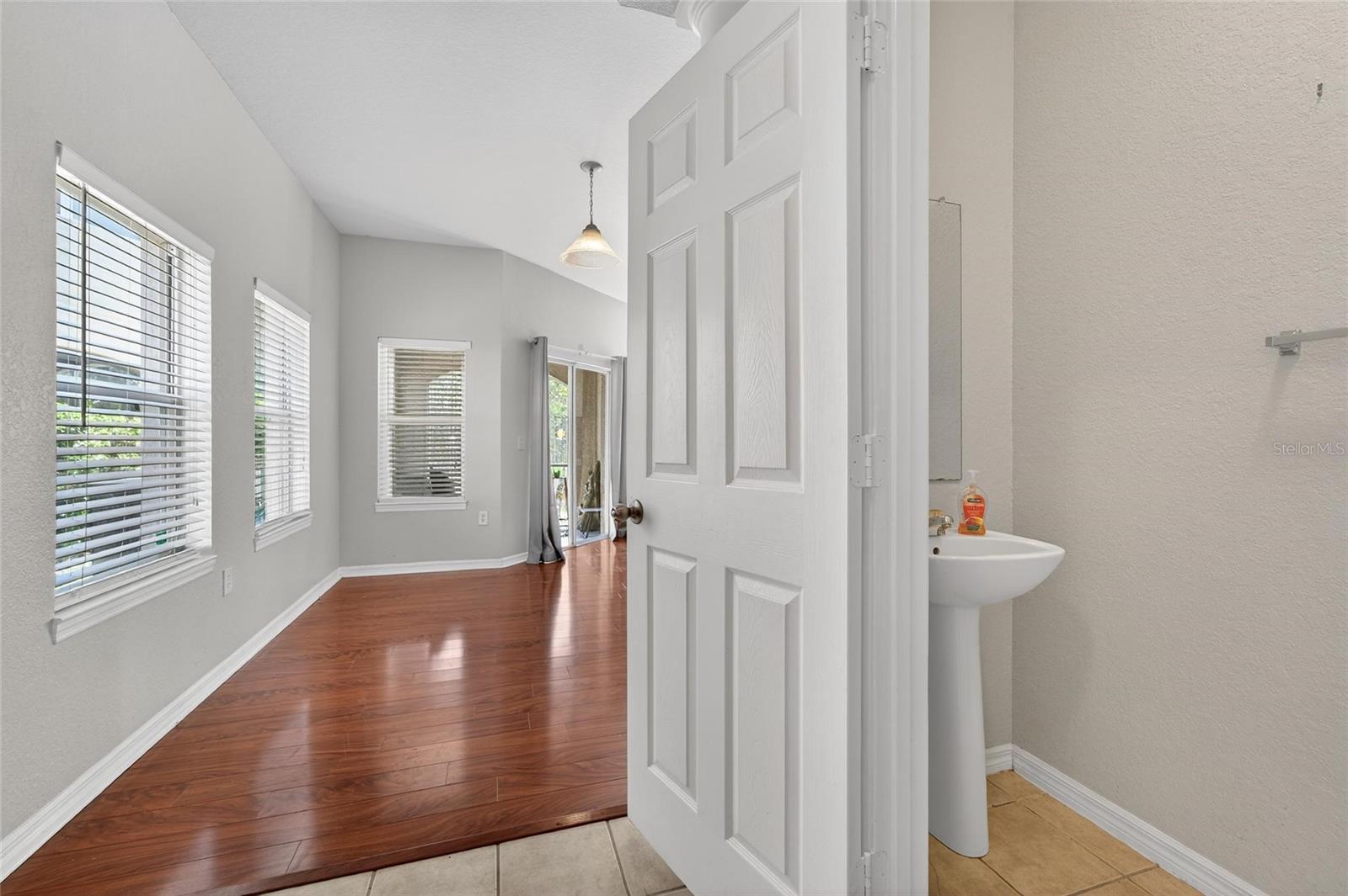 Entrance Front  1/2 Bathroom to right