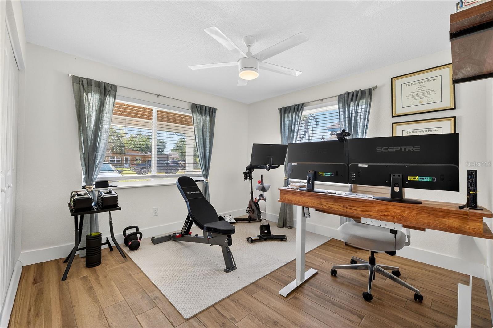 Bedroom 2 set up as office and work out room