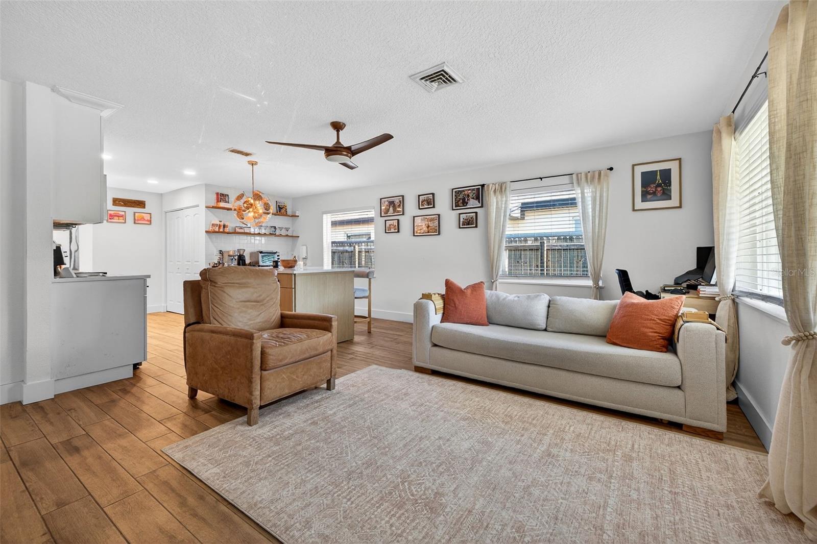 Abundant natural light and open floor plan