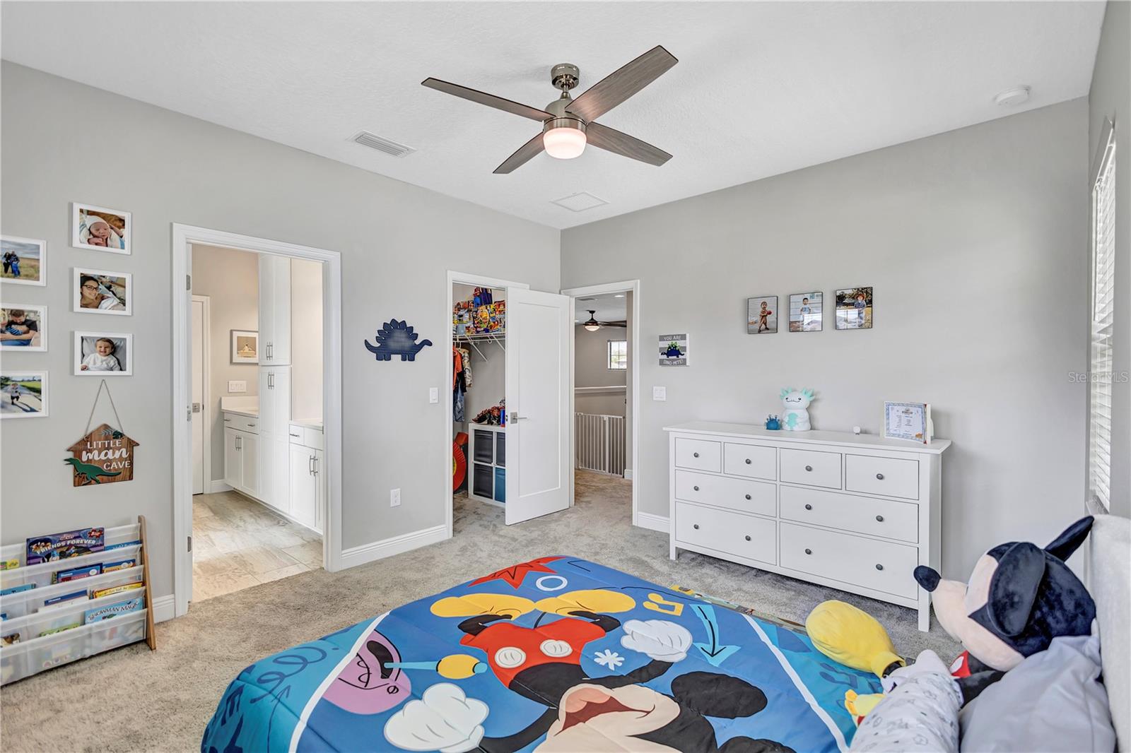 Jack-and-Jill Bedroom featuring walk-in closet & designed to grow with your needs.