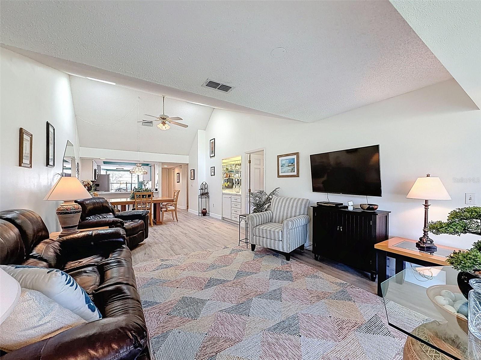 open and spacious living area