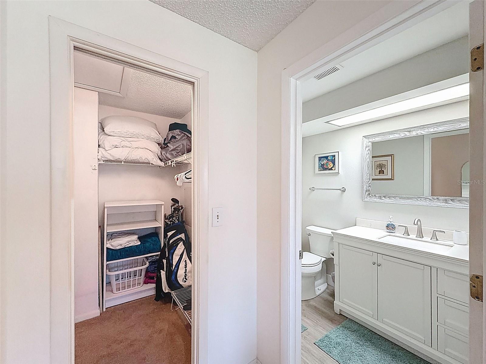 Primary ensuite bath and walk in closet