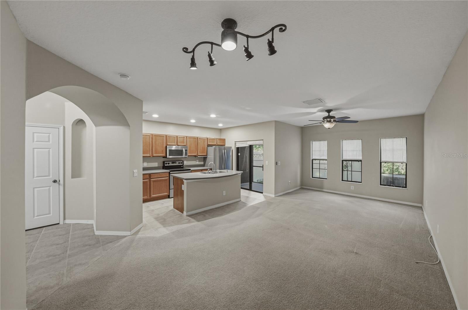 Living room and Kitchen