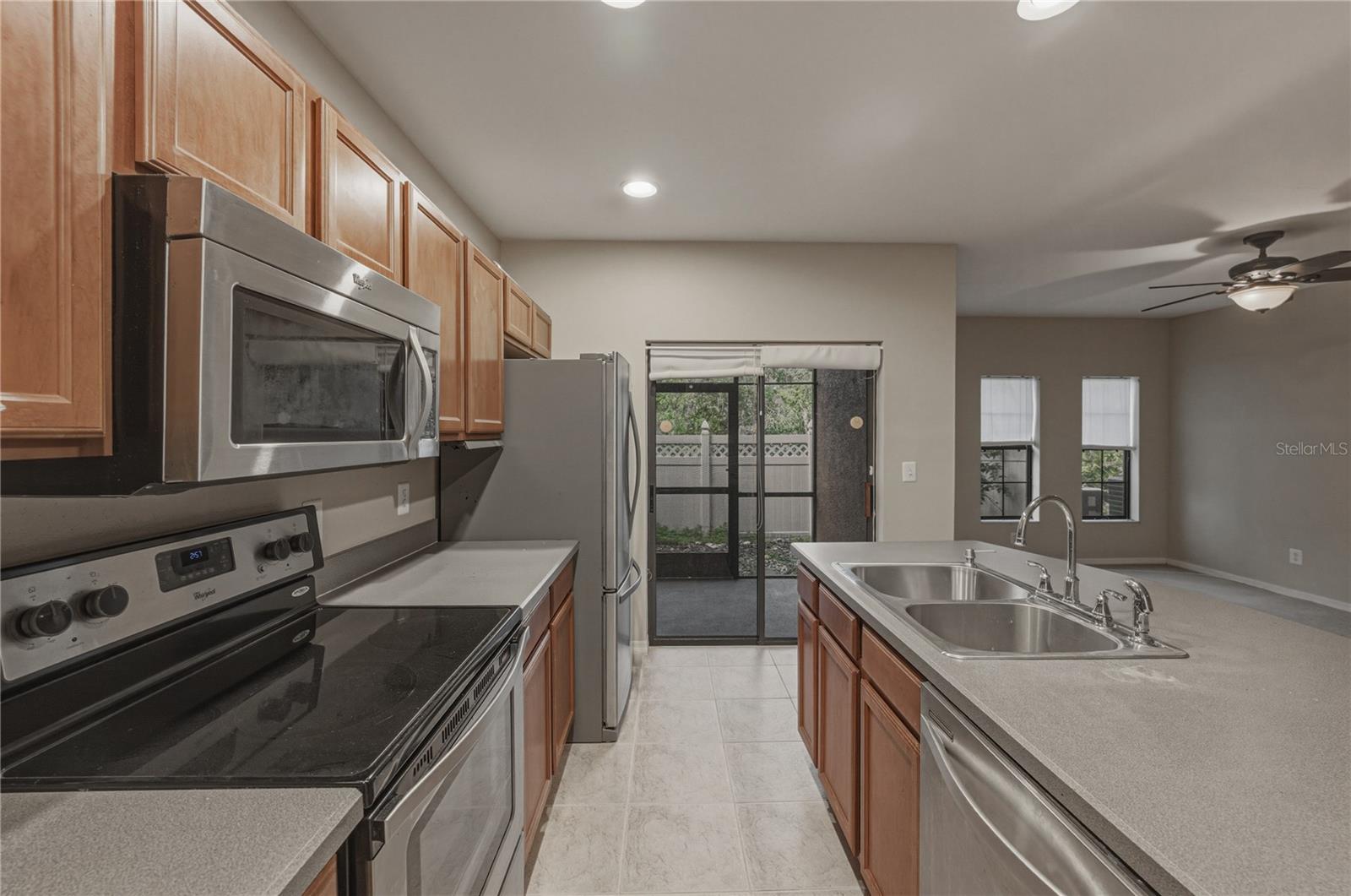 Kitchen with stainless appliances