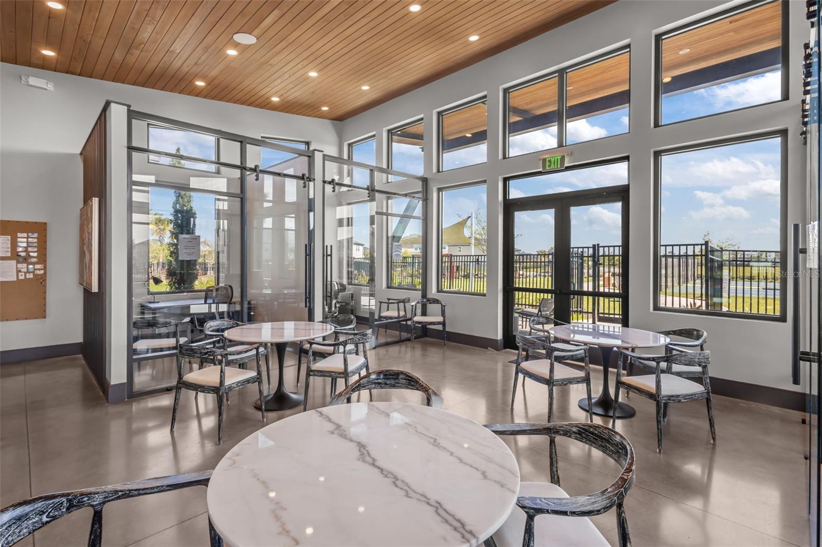 Individual office space inside of clubhouse for residents