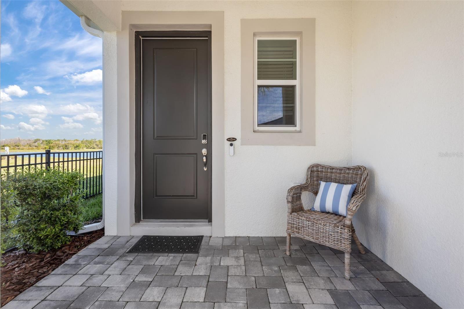 Pavered front exterior entry