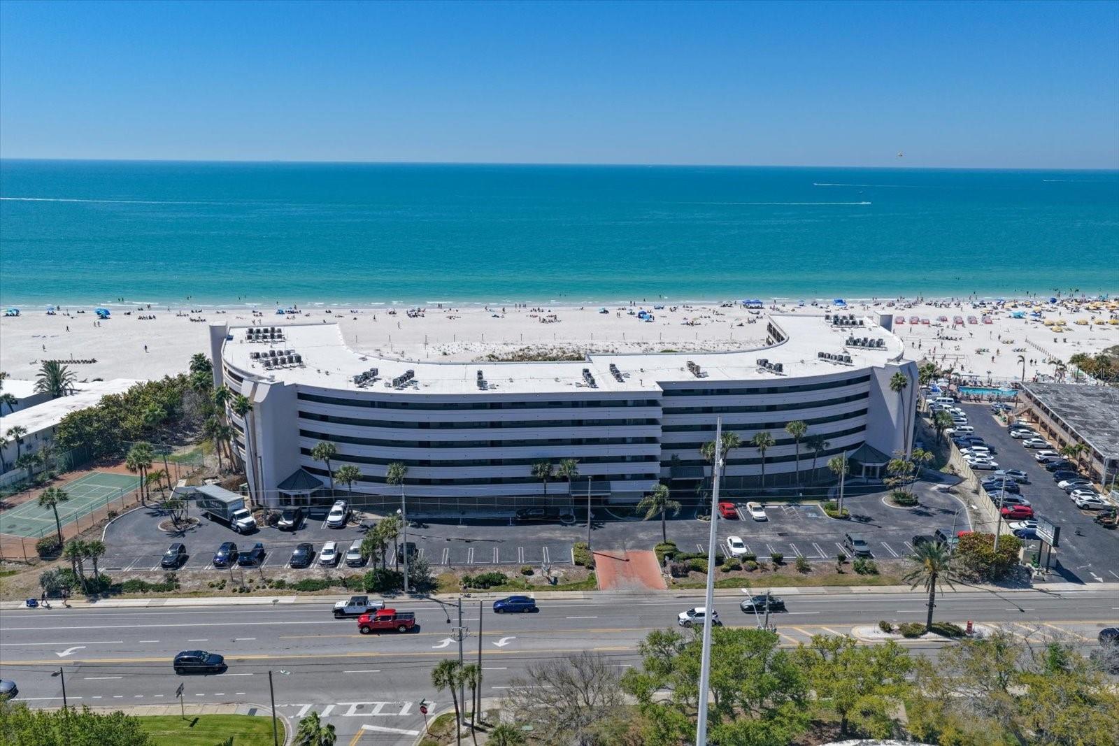 Aerial looking out to the Gulf