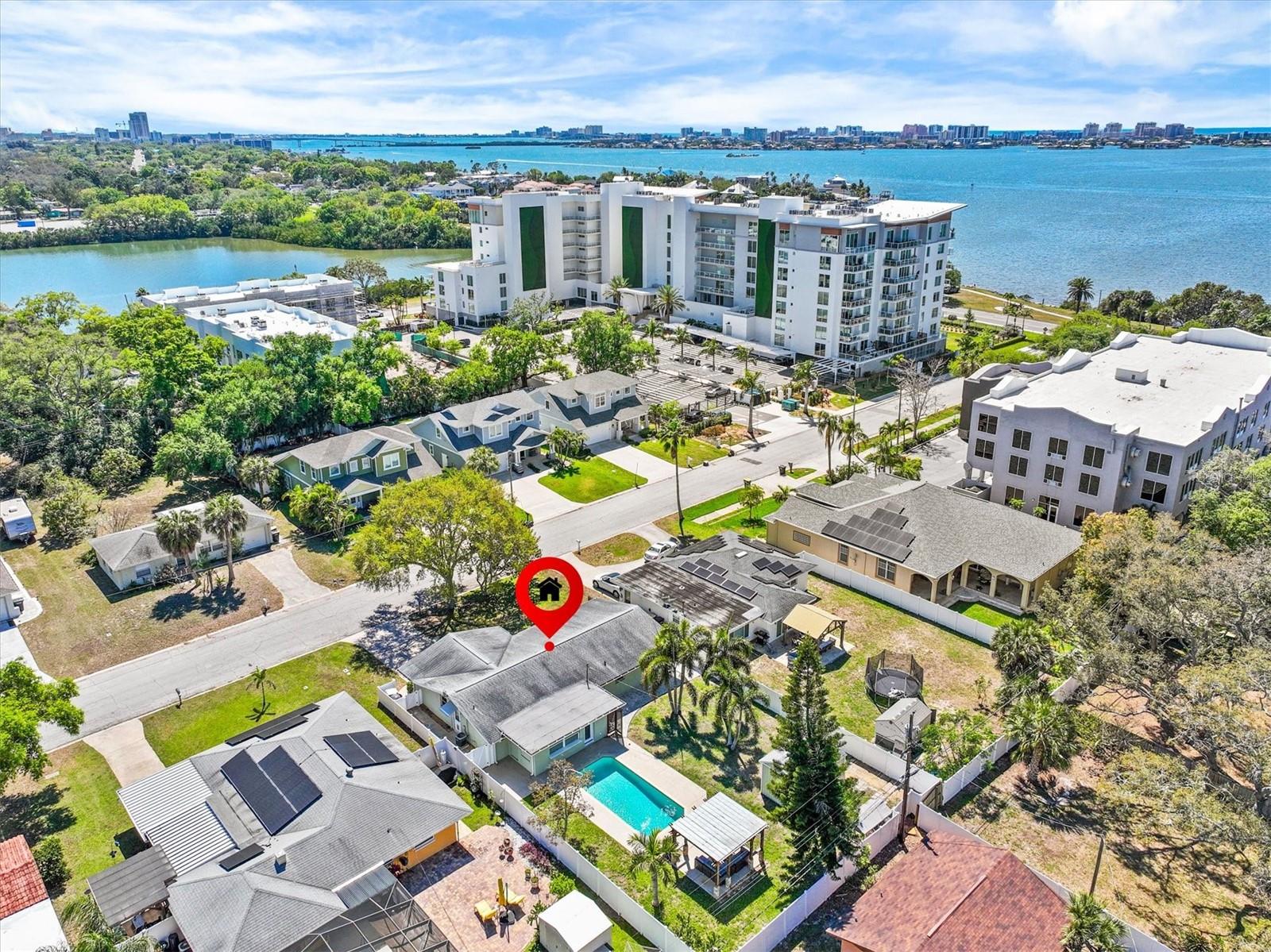 Beautiful coastal surroundings with nearby waterfront access