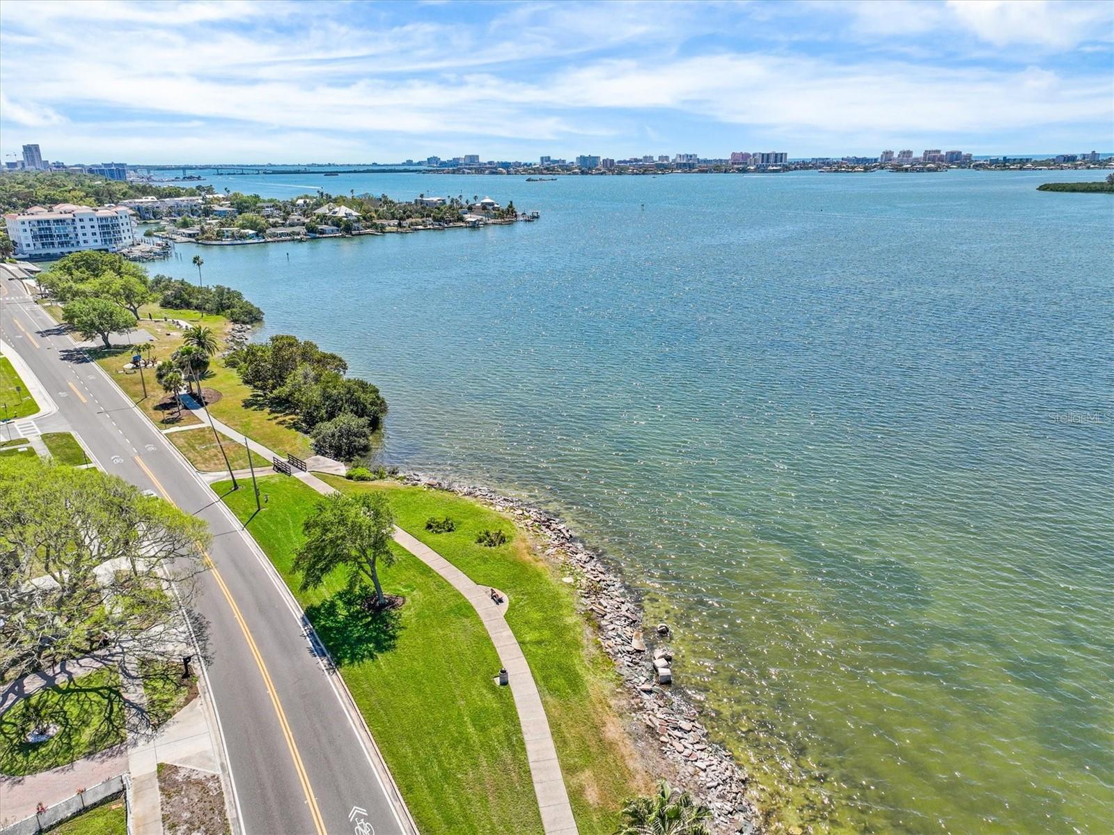 Scenic waterfront walking trail just steps from the property