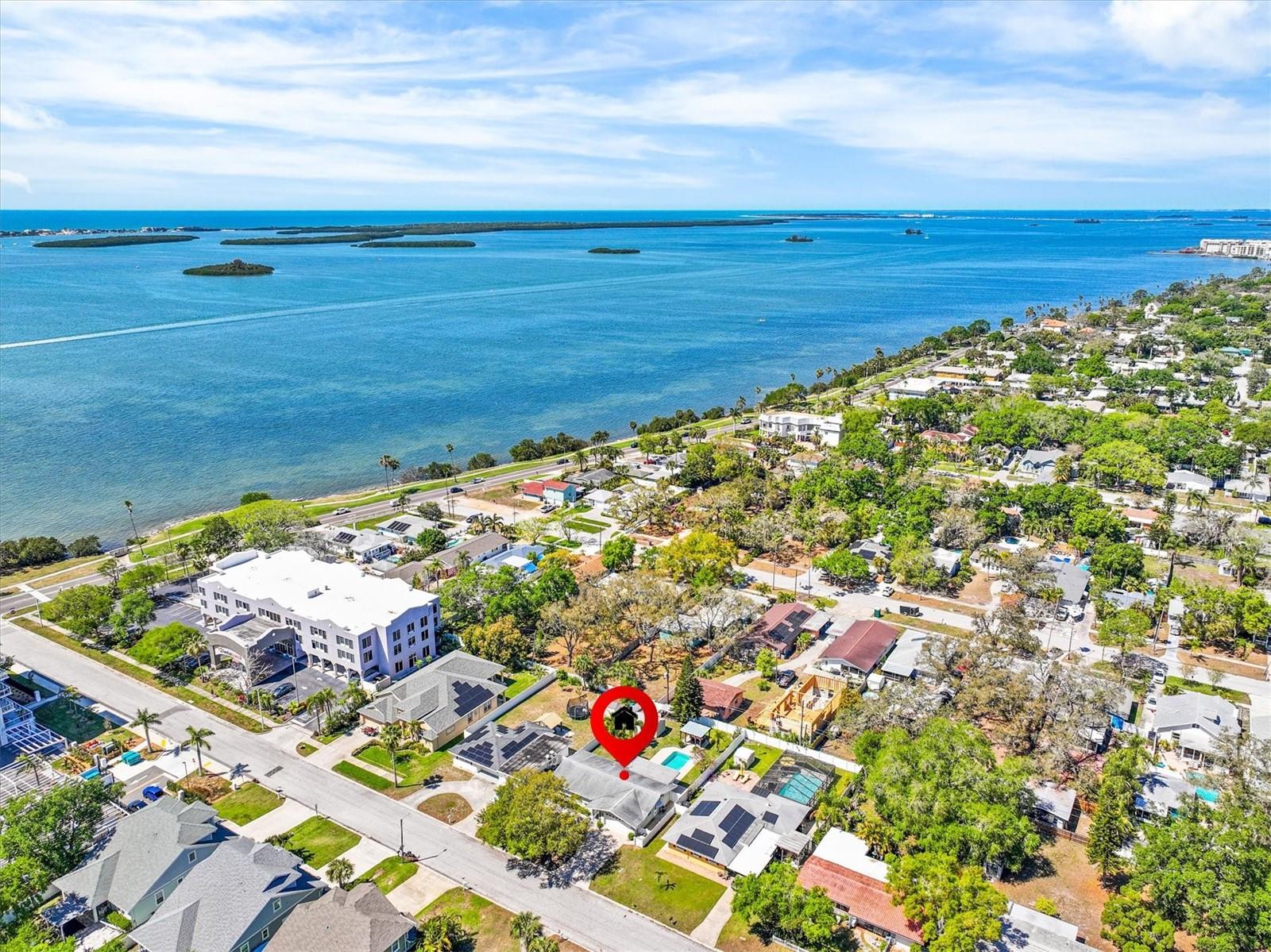 Beautiful coastal surroundings with nearby waterfront access