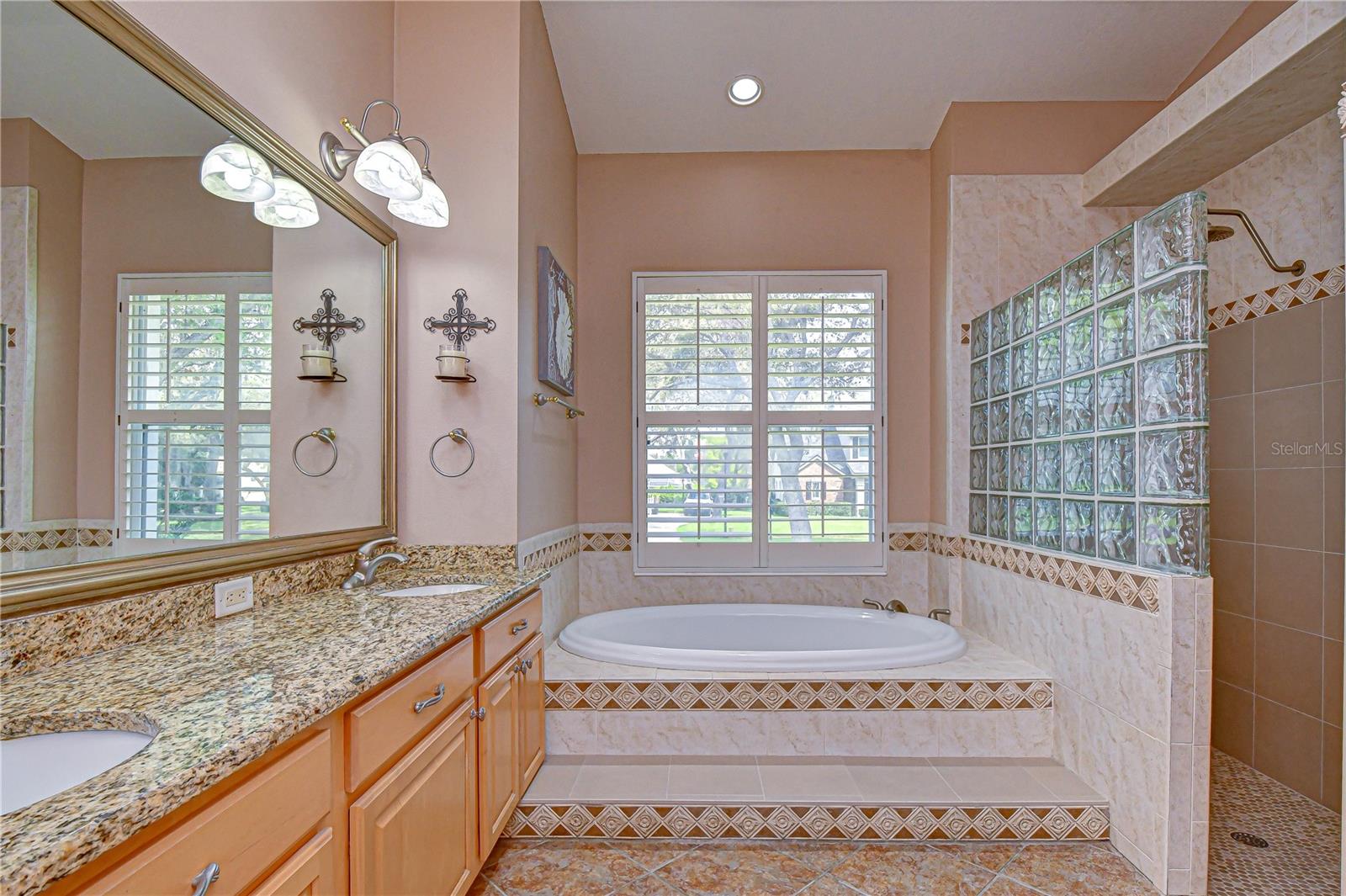 Relaxing soaking tub for spa-like comfort.