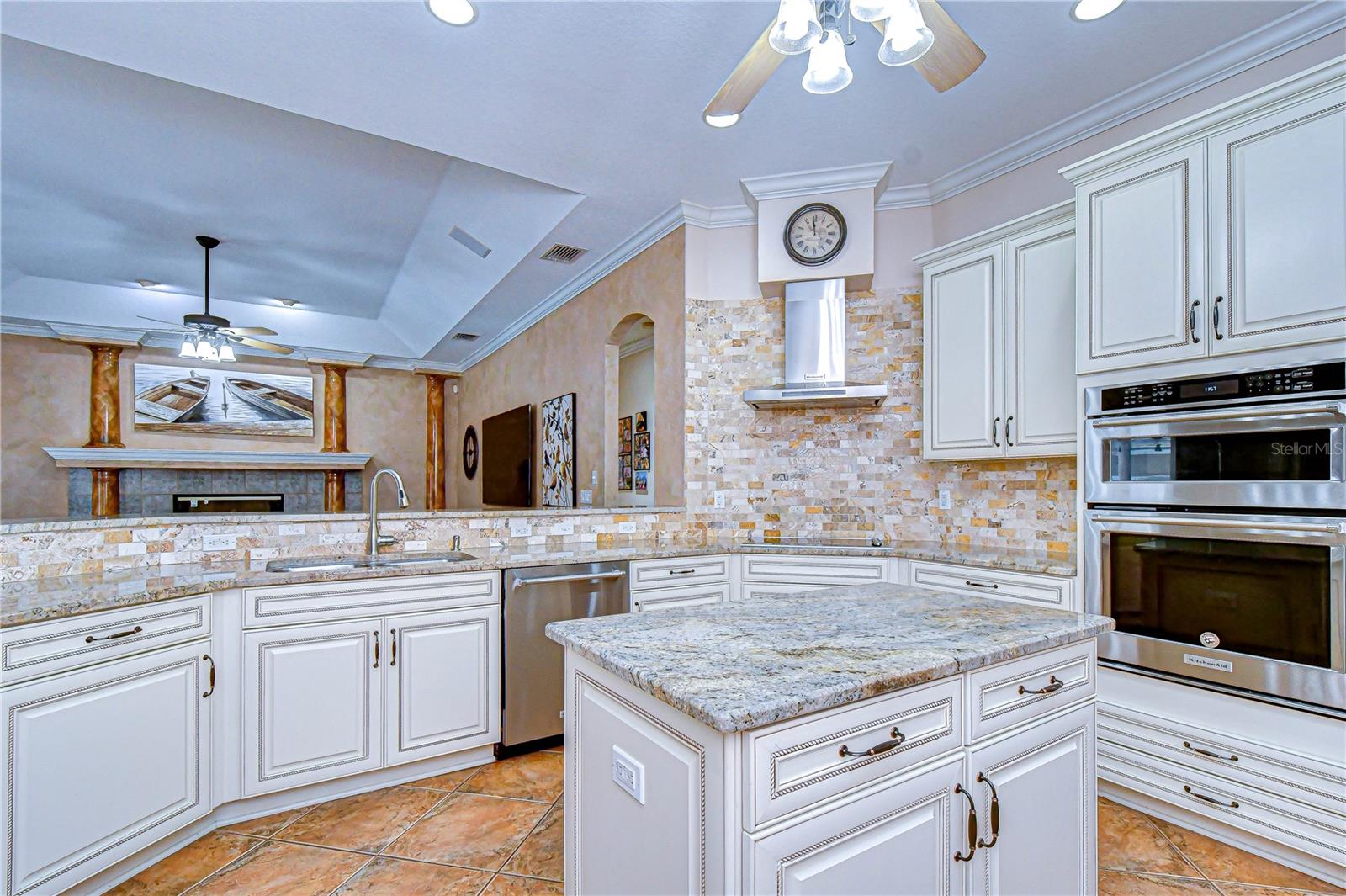 Stylish and durable granite countertops throughout.