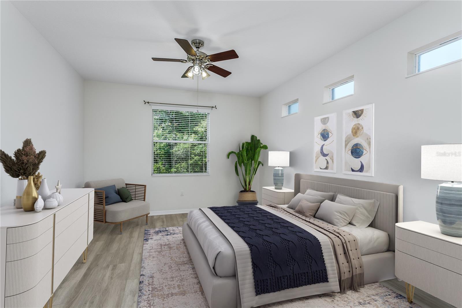 virtual staged Master bedroom