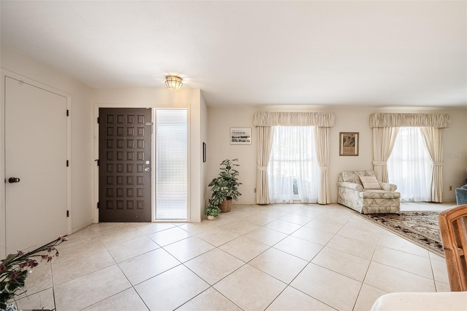 Foyer and living room