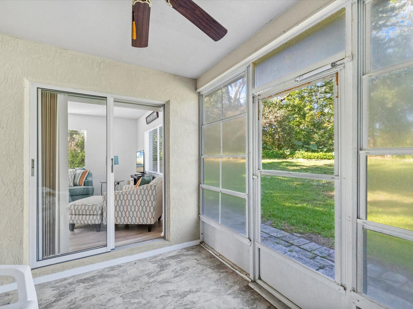 Rear screened private patio