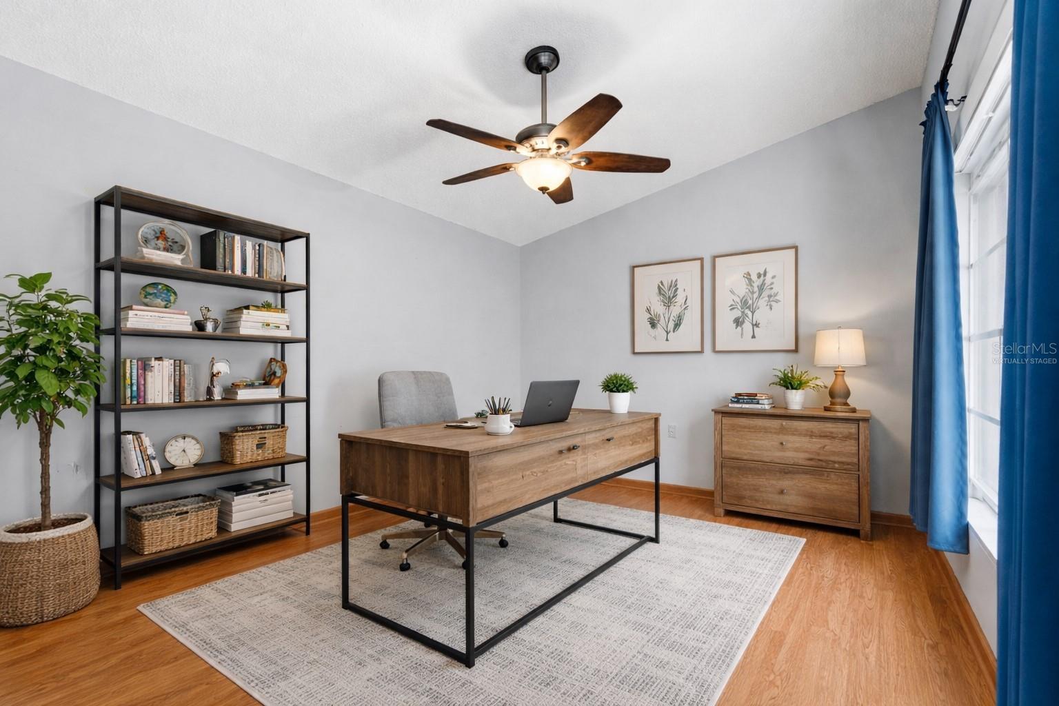 Virtually staged 3rd bedroom